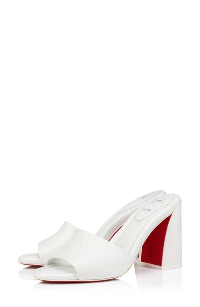 CHRISTIAN LOUBOUTIN Jane Slide Sandal In White Product Image