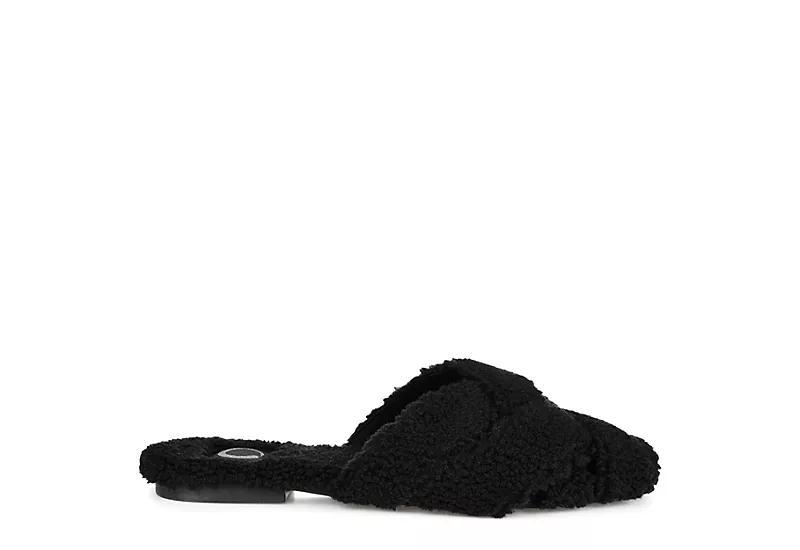 Journee Collection Sereena Womens Faux-Fur Slippers Pink Product Image