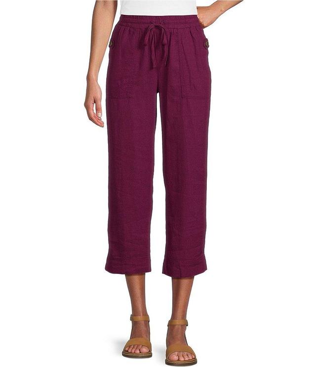 Westbound The ISLAND Crop Pull-On Mid Rise Wide Leg Drawstring Waist Pant Product Image