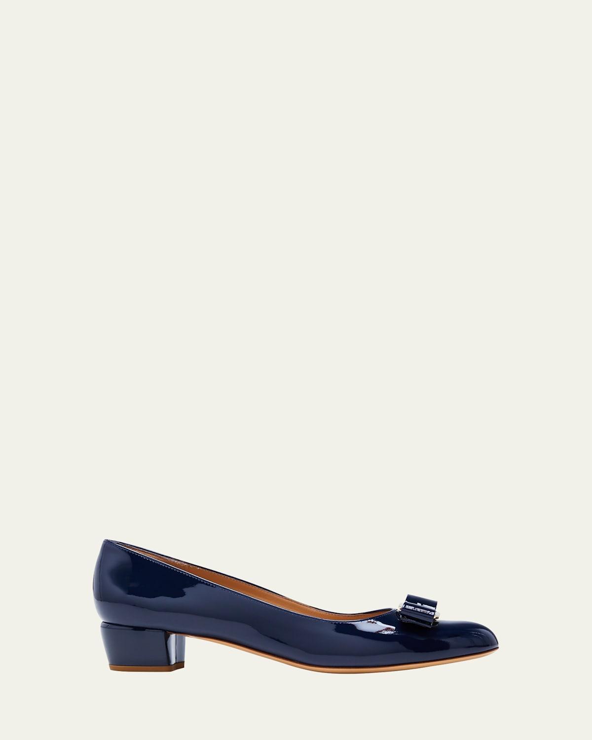 Vara Bow Leather Low Pumps Product Image