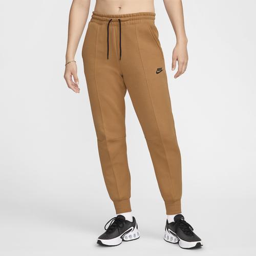 Nike Womens NSW Tech Fleece MR Joggers - Flax/Black Product Image