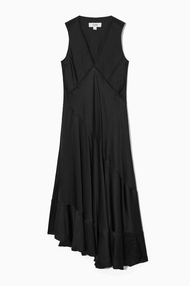 ASYMMETRIC SATIN MIDI DRESS Product Image