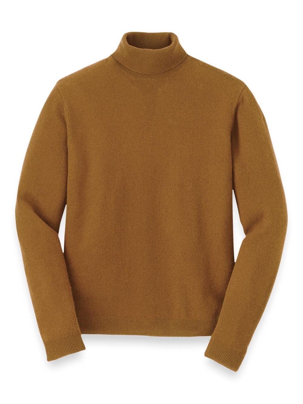 Cashmere Turtleneck Sweater - Burgundy Product Image