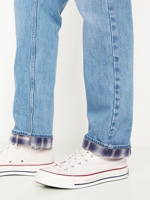 90&#39;s Straight Flannel-Lined Jeans Product Image