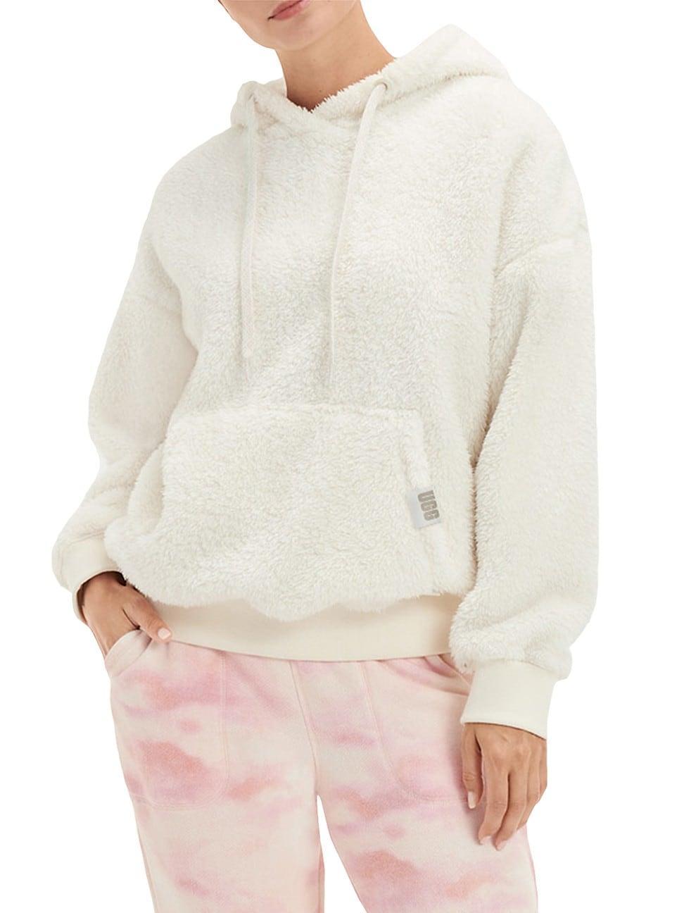 UGG Loyra Sherpa Hoodie (Cream) Women's Clothing Product Image