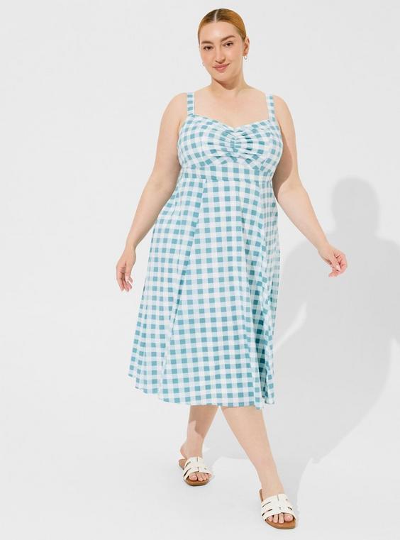 Midi Poplin Fit & Flare Dress product image