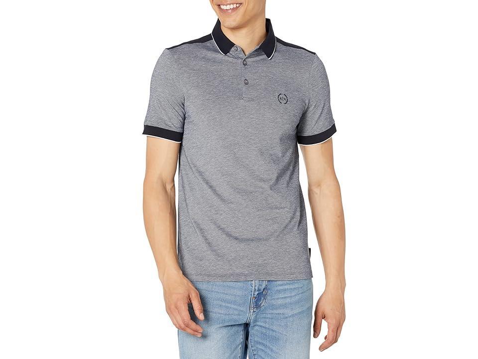 Armani Exchange Two-Toned Button-Down Polo Men's Clothing Product Image