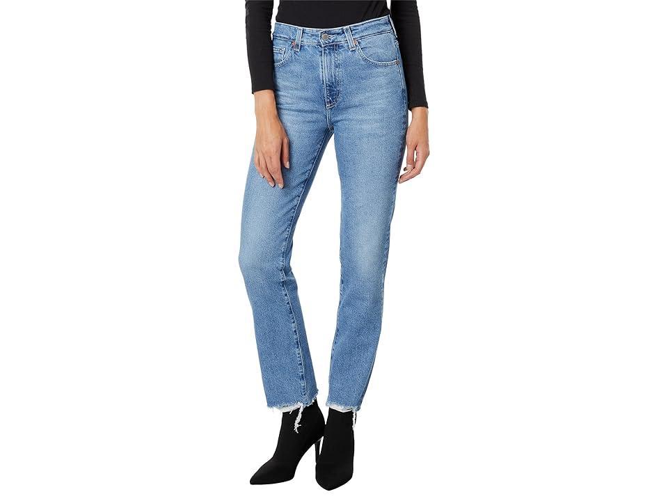 AG Jeans Saige High-Waist Straight Leg Jeans in Upper West Destructed (Upper West Destructed) Women's Jeans Product Image