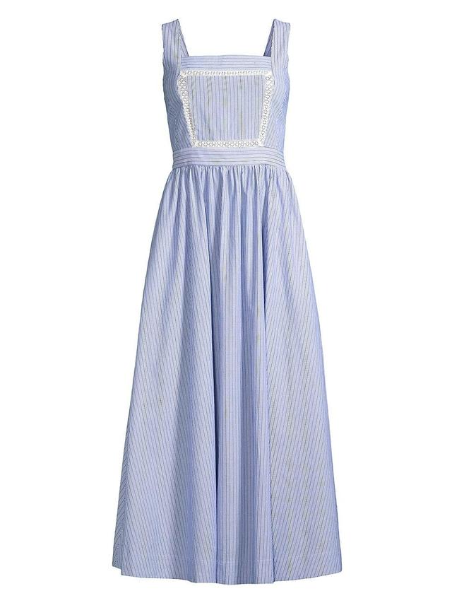 Womens Freja Cotton Striped Maxi Dress Product Image