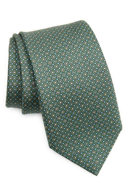 Mens Micro-Geometric Silk Jacquard Tie Product Image