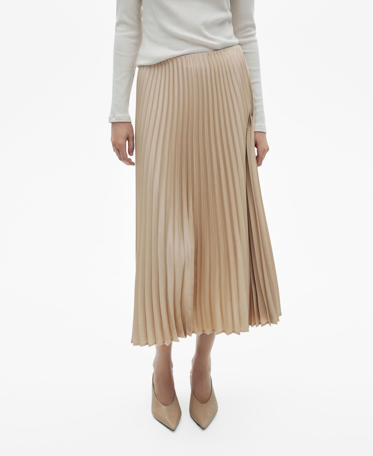 Mango Womens Pleated Long Skirt product image