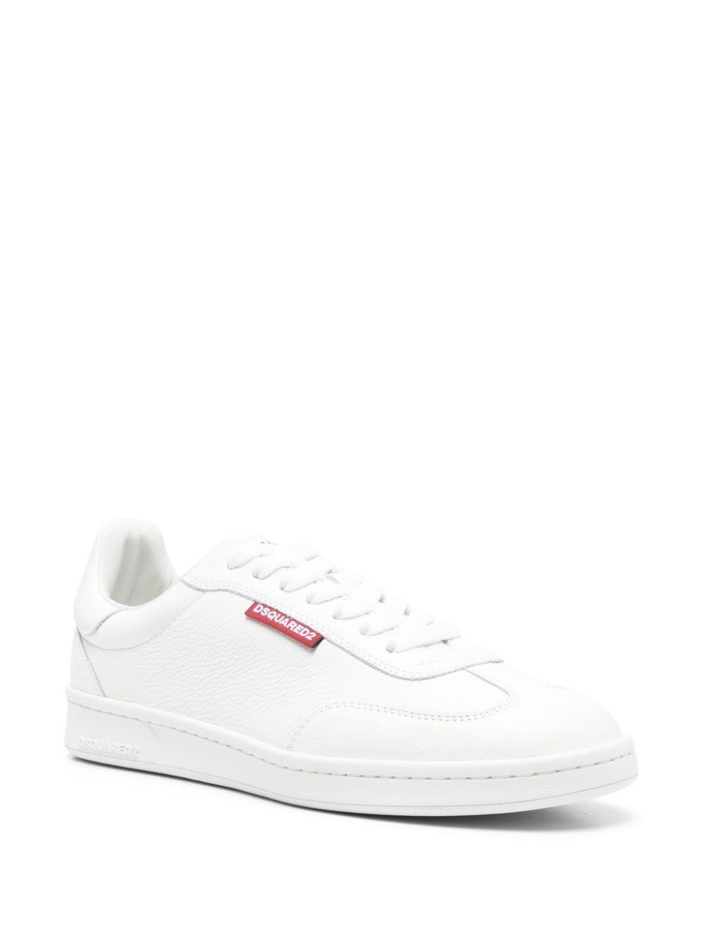 DSQUARED2 Sneakers Boxer In Pelle Stampa Cervo In White Product Image