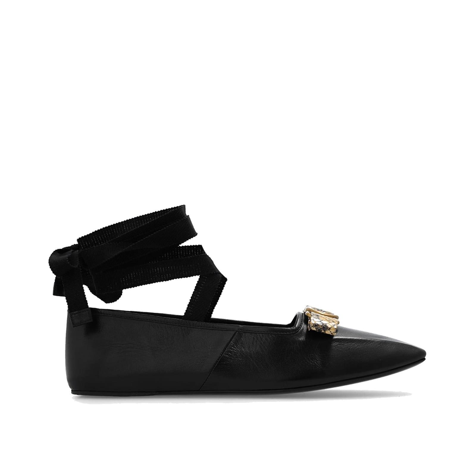 Double G Ballet Flats In Black Product Image