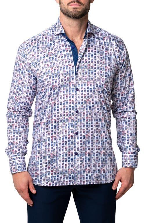 Maceoo Einstein Spif Blue Button-Up Shirt Product Image