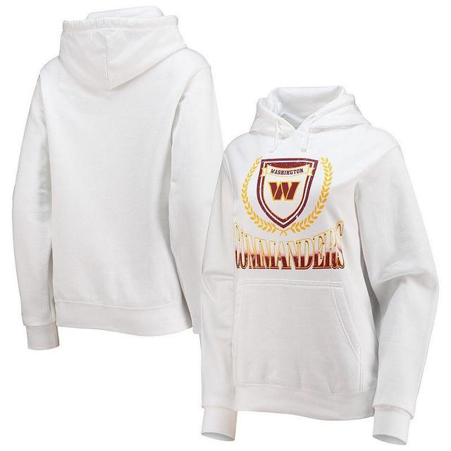 Womens WEAR by Erin Andrews White Washington Commanders Fleece Pullover Hoodie Product Image