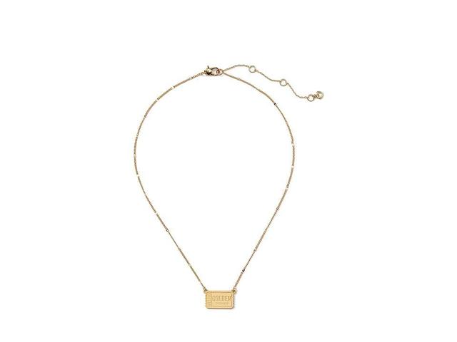 Womens Winter Carnival Ticket Gold-Plated Pendant Necklace Product Image