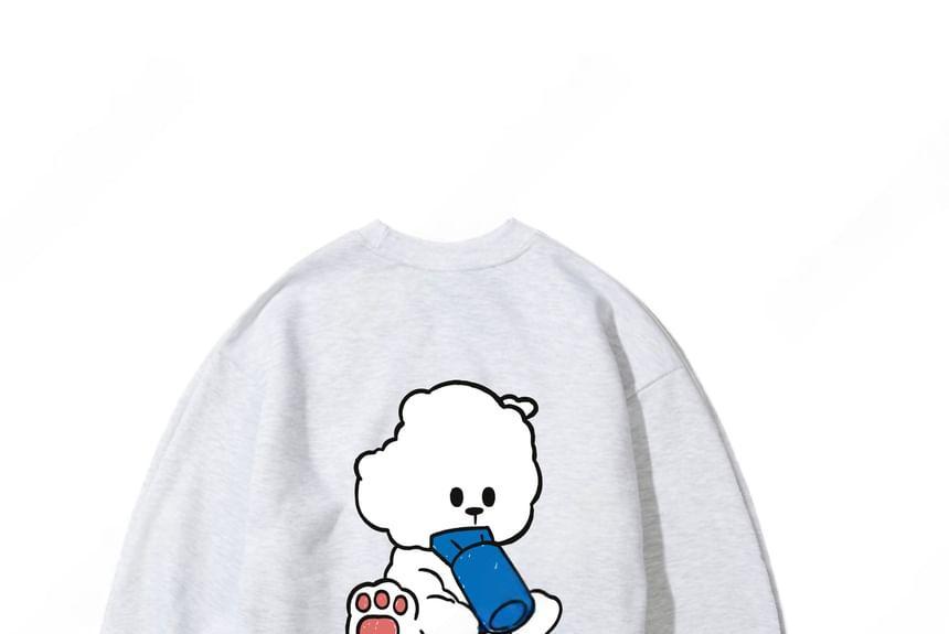 Puppy Print Loose-Fit Sweatshirt Product Image