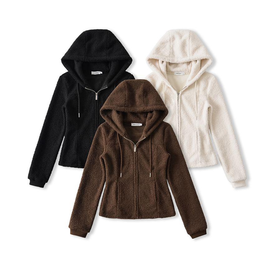 Fleece Hooded Zip-Up Jacket Product Image