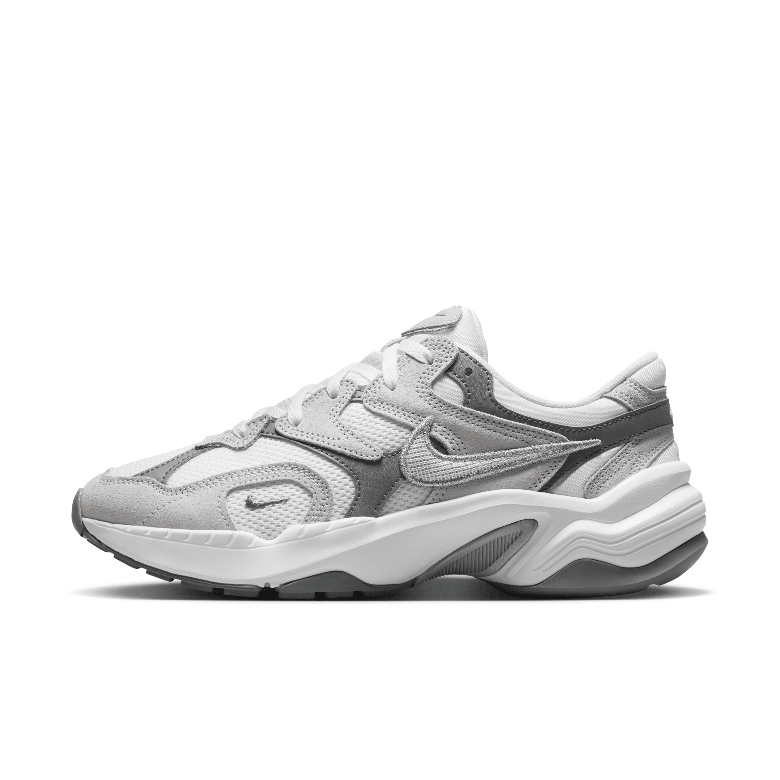 Nike Womens AL8 - Shoes White/Metallic Silver/Smoke Grey Product Image