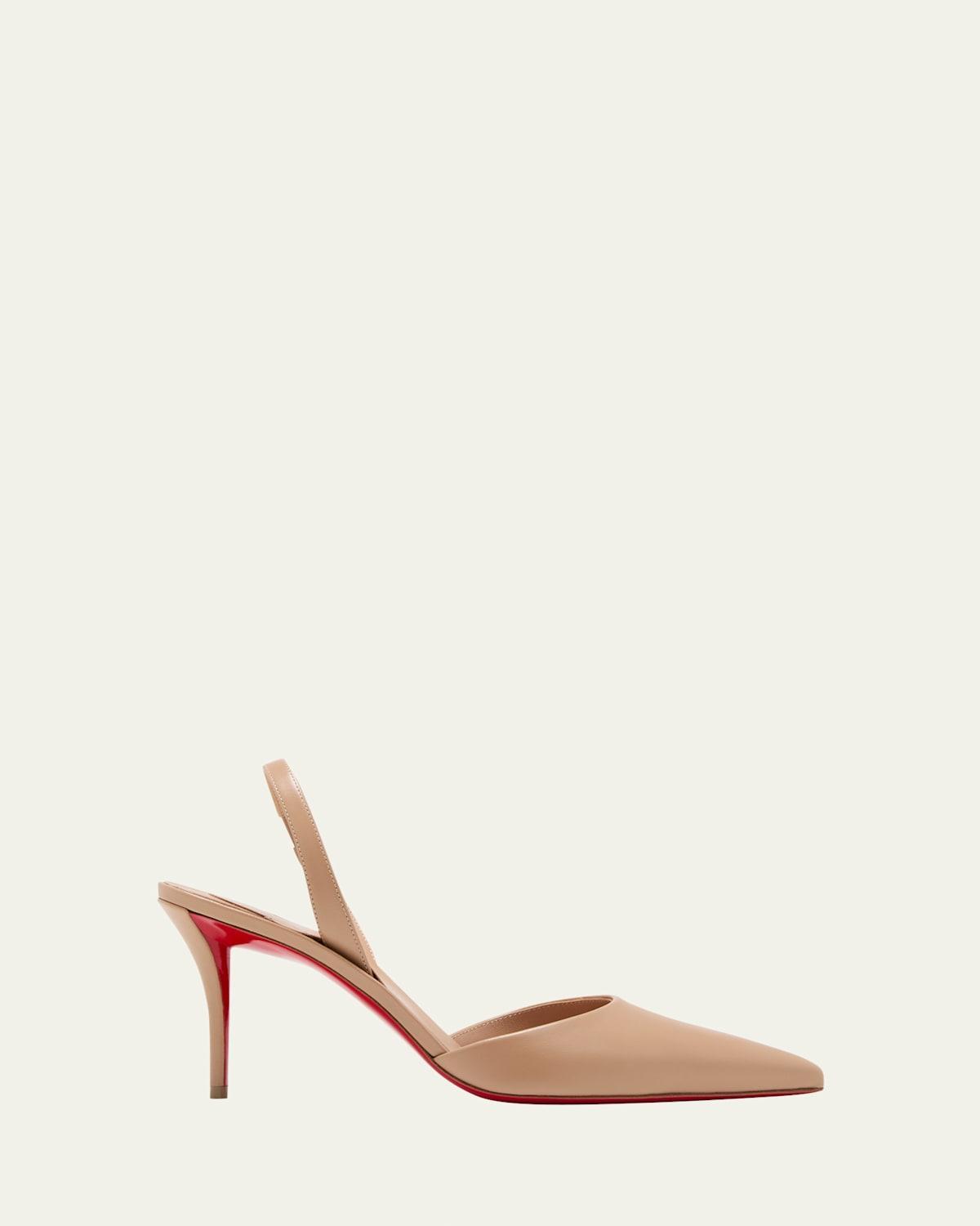 Apostropha Leather Slingback Red Sole Pumps Product Image