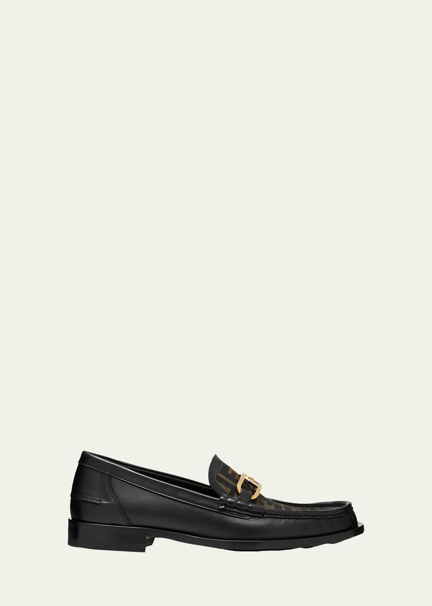 Fendi OLock FF Jacquard Vamp Loafer Product Image