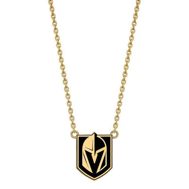 LogoArt Sterling Silver Las Vegas Golden Knights Large Enamel Pendant Necklace, Womens Gold Over Sterling Product Image