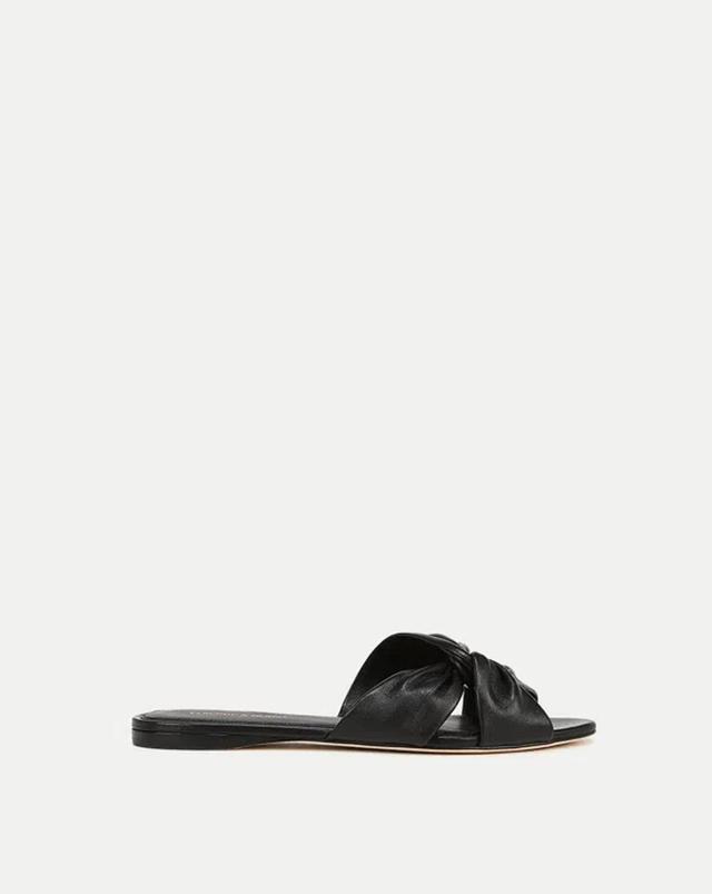 VERONICA BEARD Seraphina Leather Twist Sandal In Black Product Image