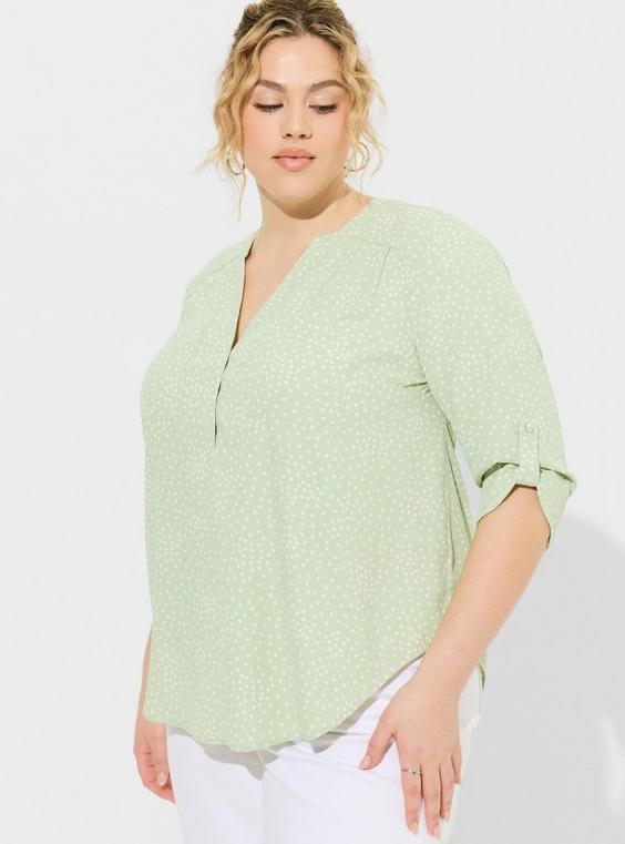 Harper Georgette Pullover 3/4 Sleeve Blouse Product Image