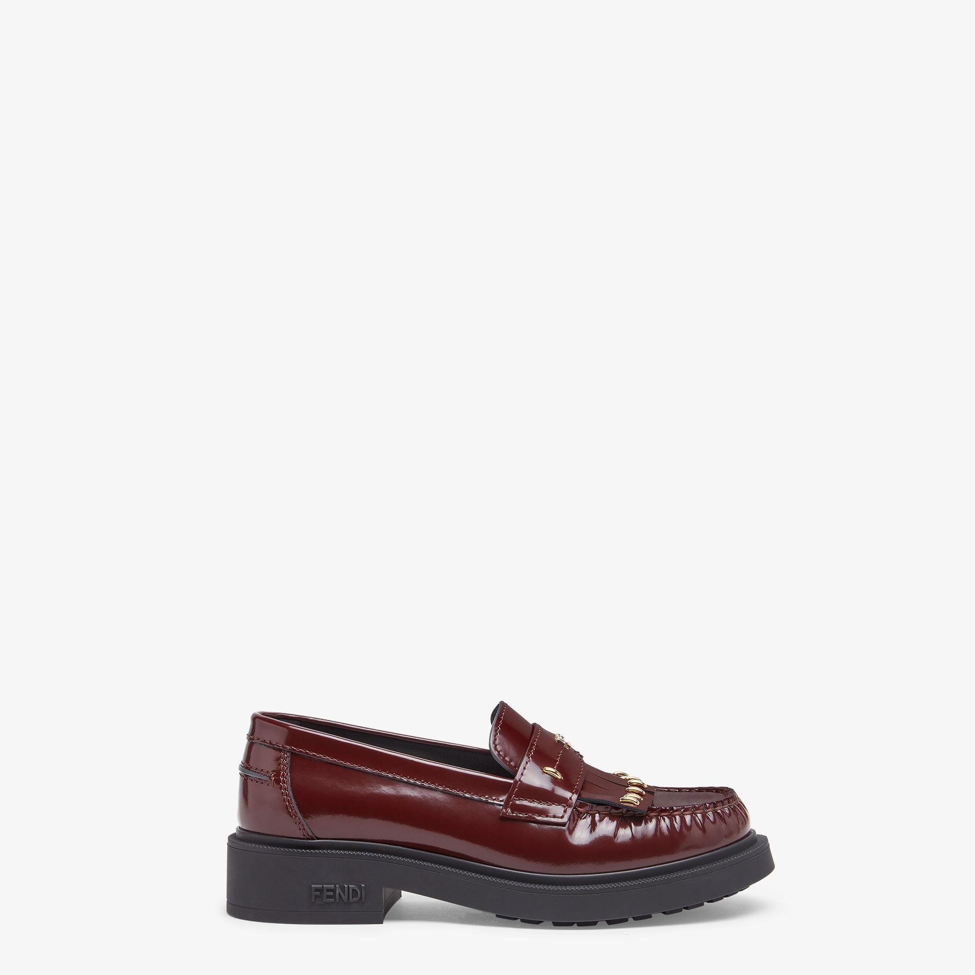 Fendi FiloBlack leather loafers Product Image