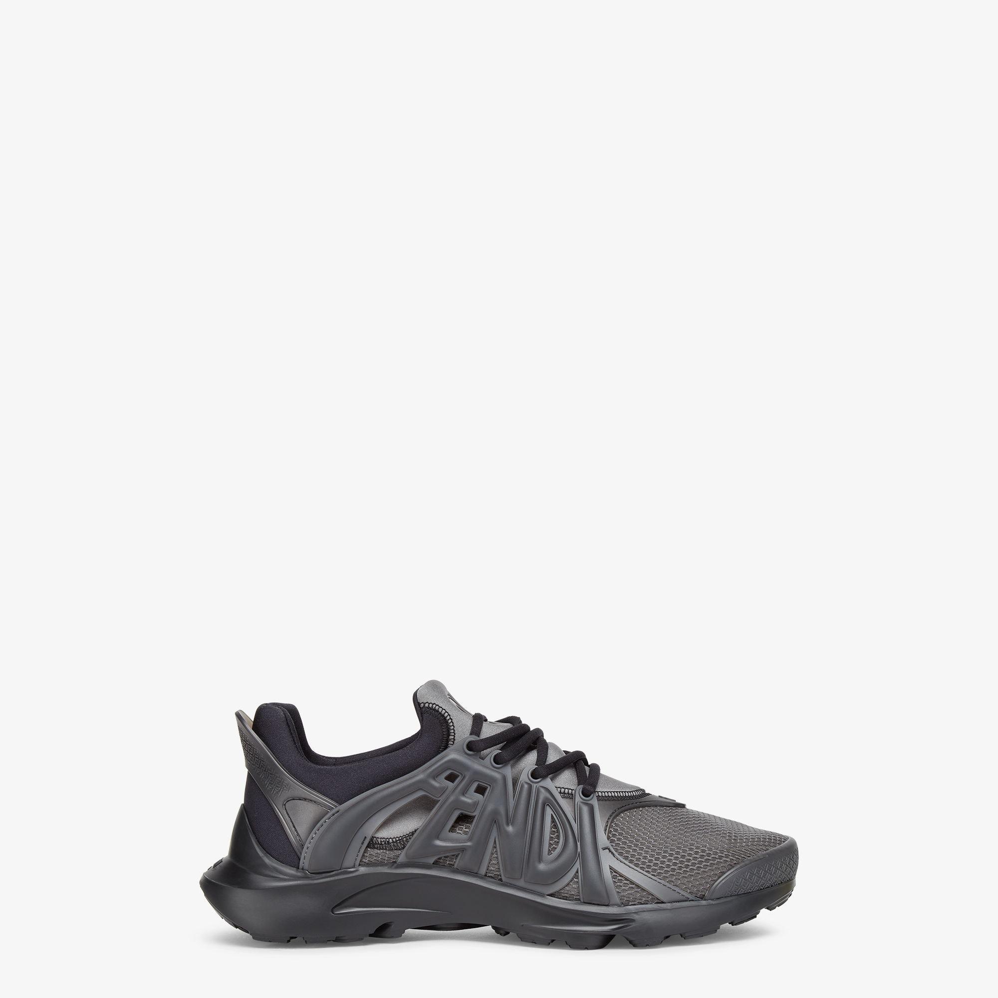 Fendi Tag SneakersBlack technical mesh running sneakers Product Image