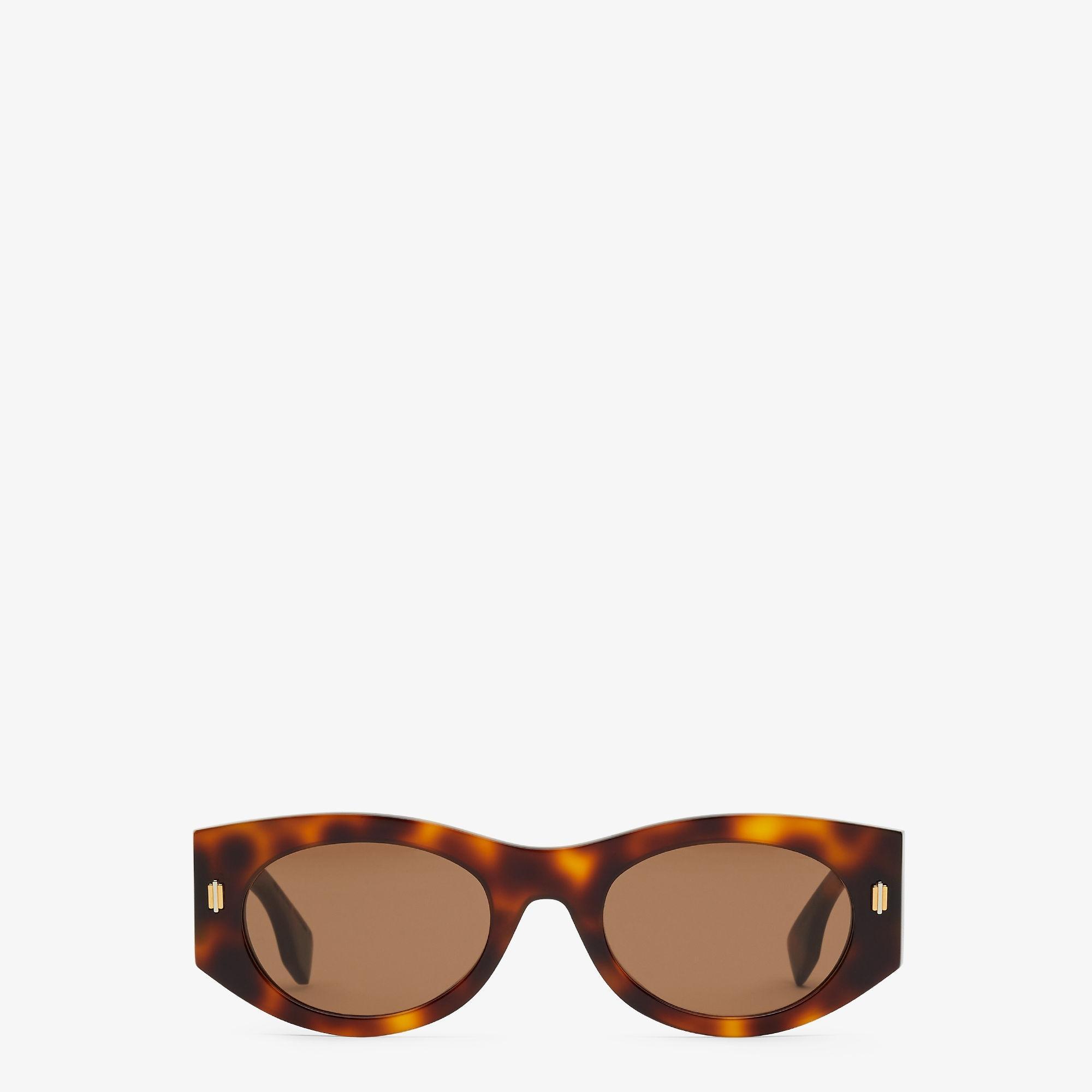 Fendi RomaLow bridge fit Havana acetate sunglasses Product Image