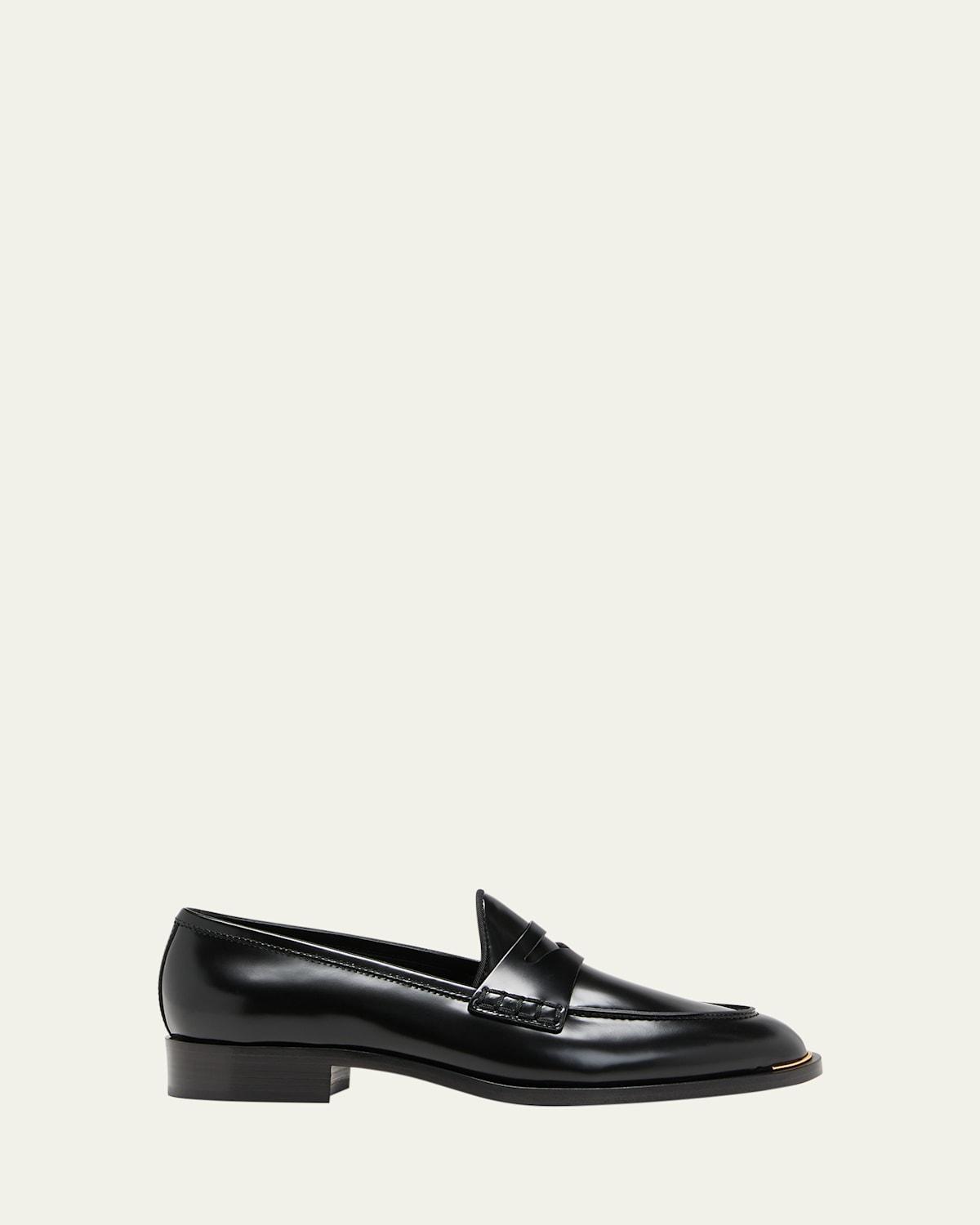 Calfskin Leather Penny Loafers Product Image