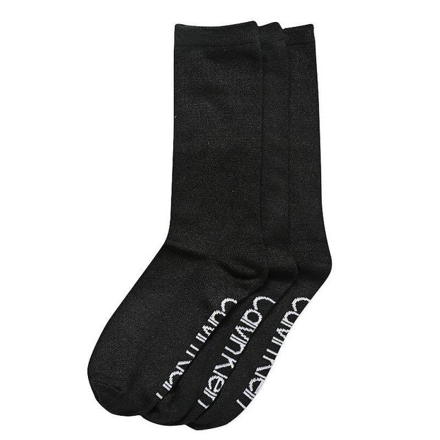 Calvin Klein Womens 3-Pk. Ck Logo Dress Crew Socks Product Image