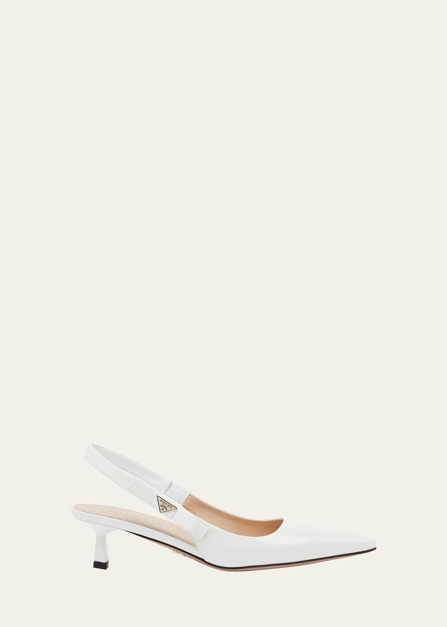 Prada Logo Patent Slingback Pump product image