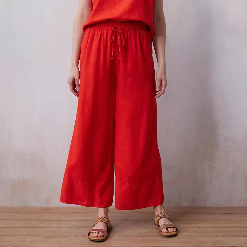 Womens LC Lauren Conrad High Waisted Flowy Wide Leg Pants Product Image