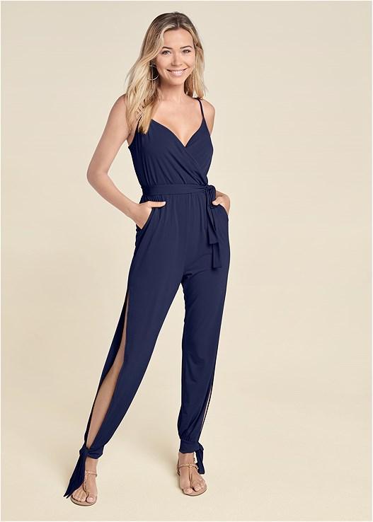 Slit Leg Casual Jumpsuit Product Image