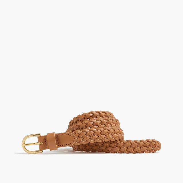 Skinny braided leather belt Product Image