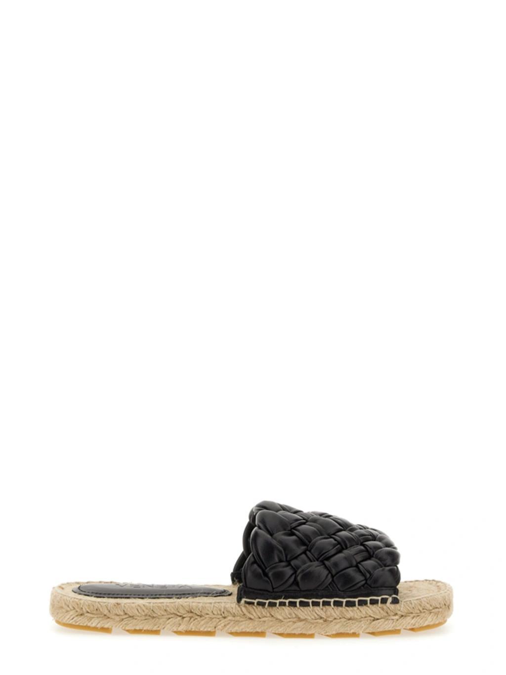 BOTTEGA VENETA Leather Sandal In Black Product Image