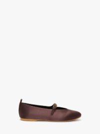 SATIN BALLERINAS WITH STRAP in brown | JW Anderson US  Product Image