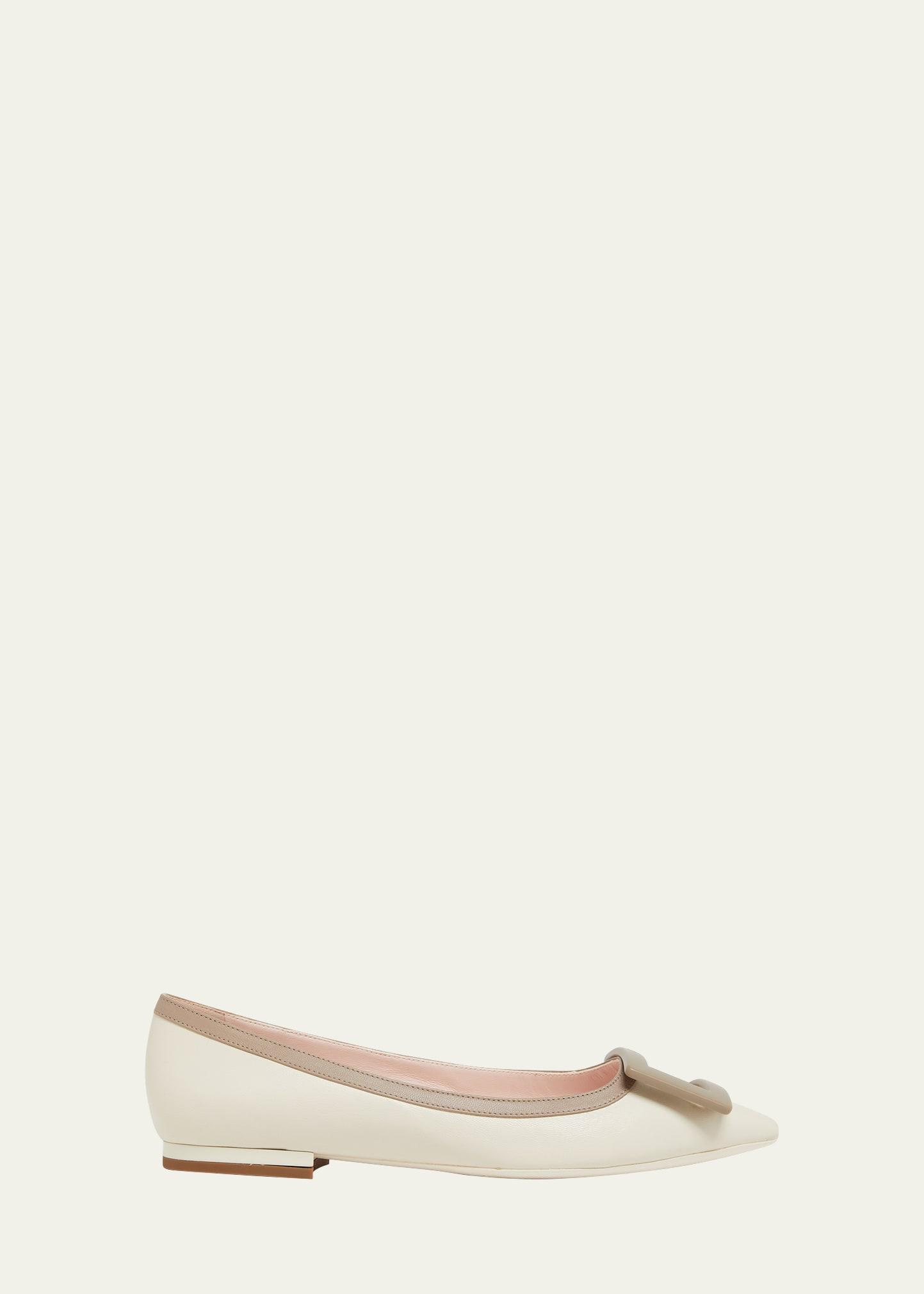 Roger Vivier Gommettine Buckle Pointed Toe Flat Product Image