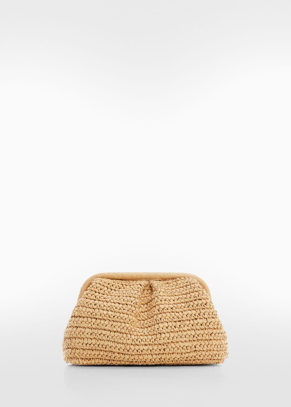 MANGO - Rattan clutch bag - One size - Women Product Image