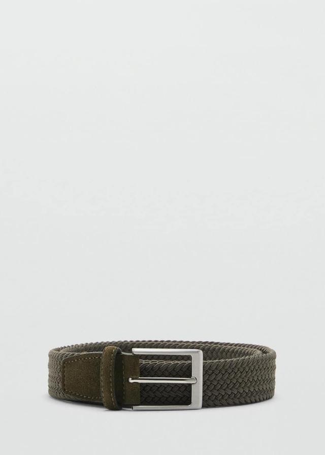 MANGO MAN - Braided elastic belt khakiMen Product Image