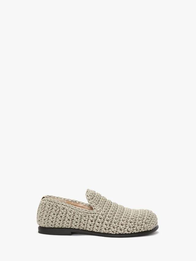 CROCHET MOCASSIN LOAFERS in neutrals | JW Anderson US  Product Image