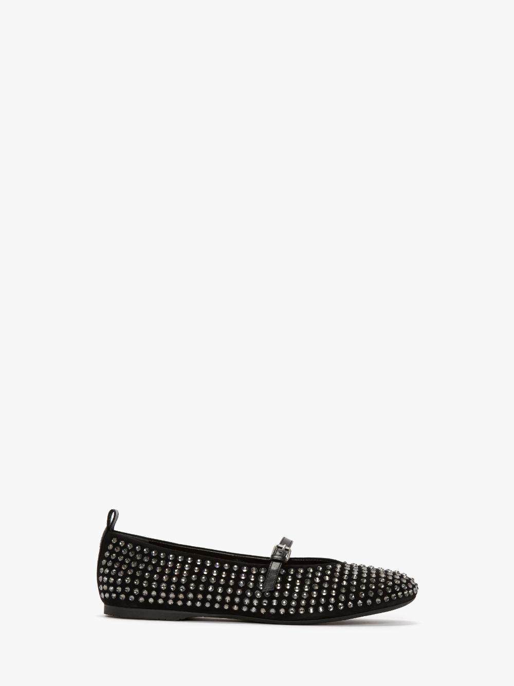 BALLERINAS WITH CRYSTALS in black | JW Anderson US  Product Image