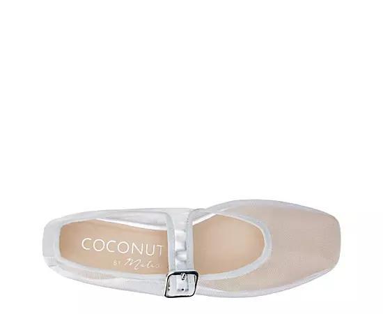 Coconuts Womens Tribeca Mesh Square-Toe Mary Jane Ballet Flat. Product Image