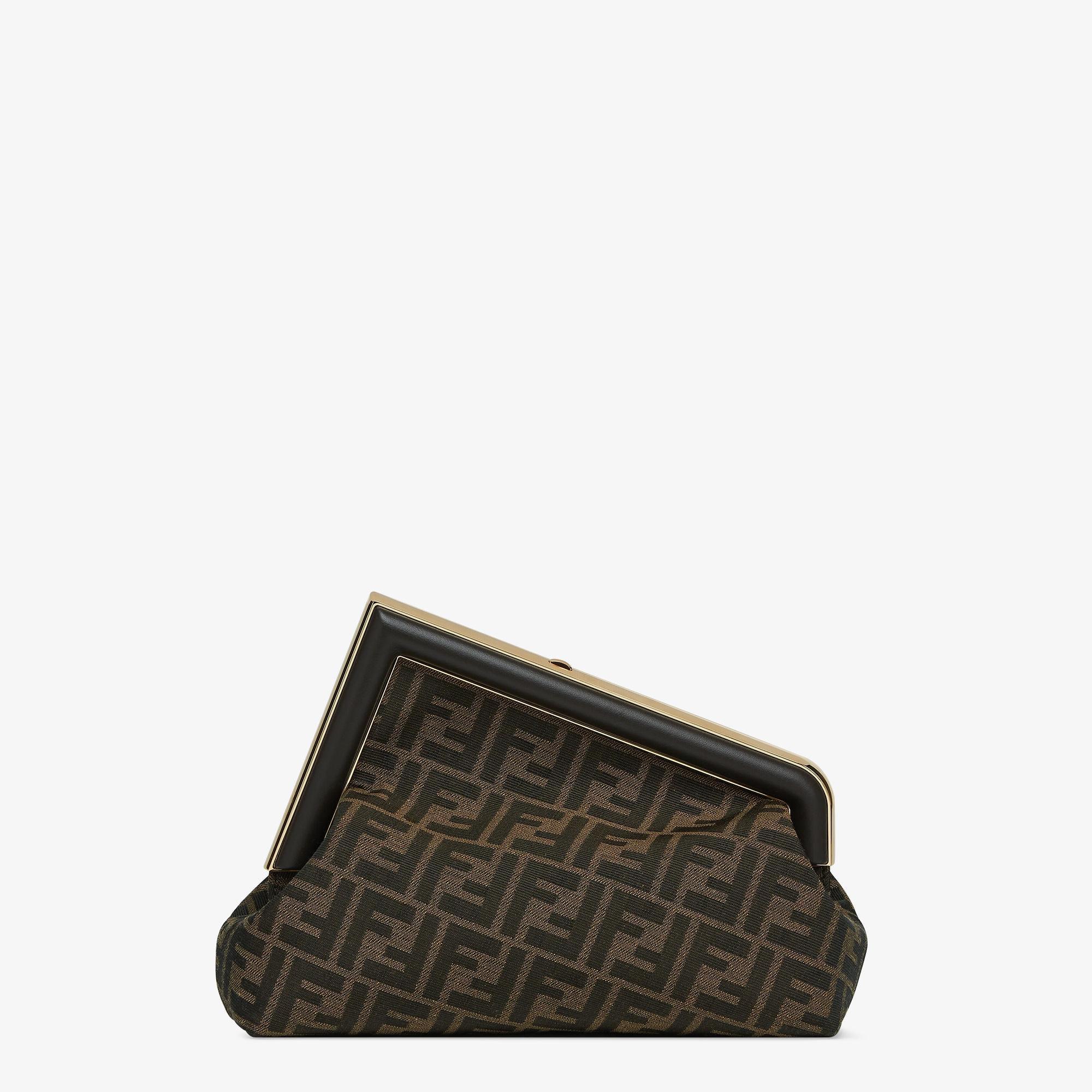 Fendi First MidiBrown FF jacquard fabric bag Product Image