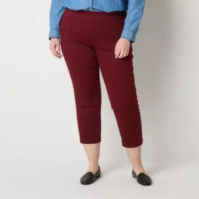 St. John's Bay-Plus Womens Ankle Pull-On Pants Product Image