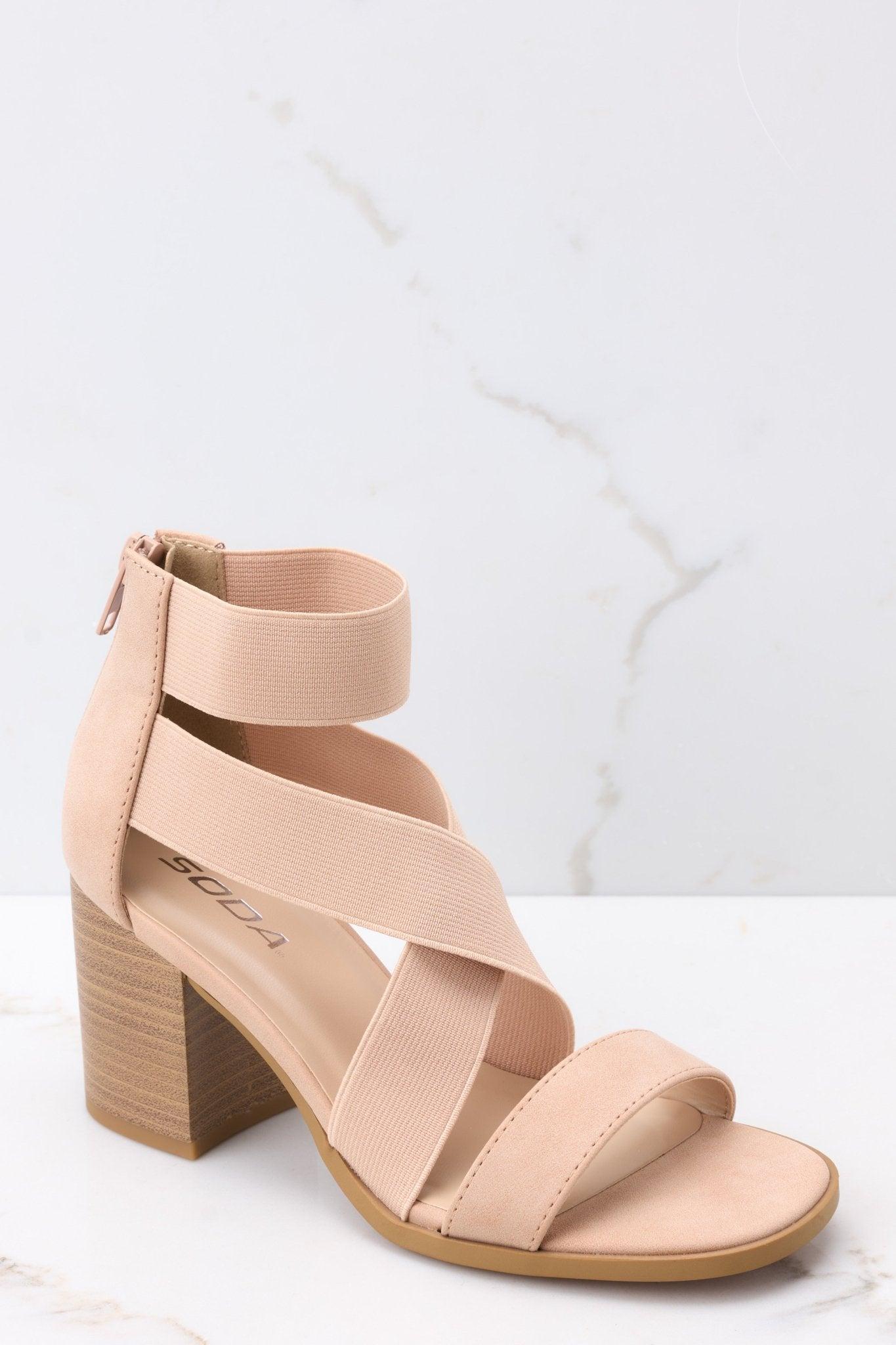 The Real Me Beige High Heel Sandals Product Image