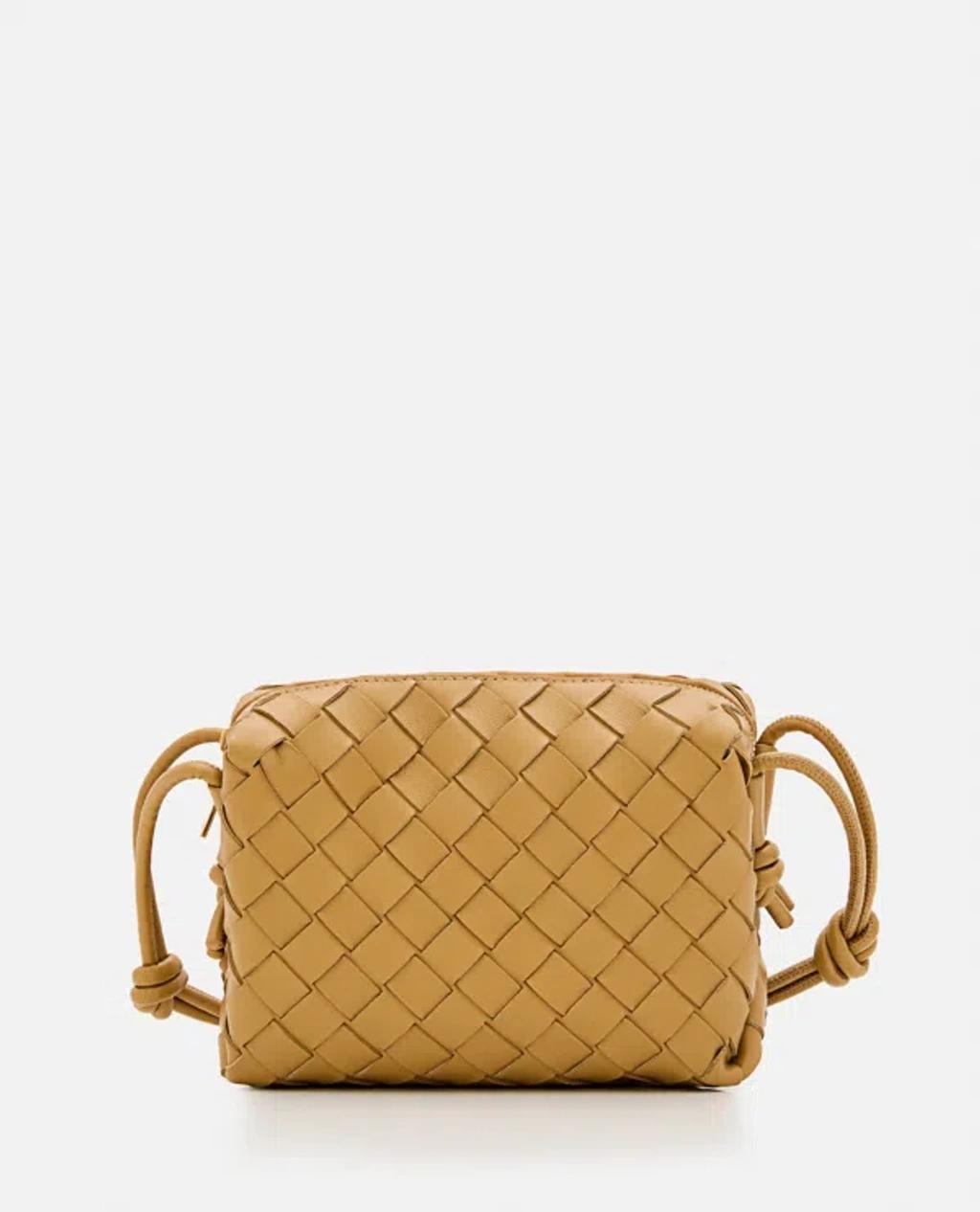 BOTTEGA VENETA Mini Loop Leather Camera Bag In Brown Product Image