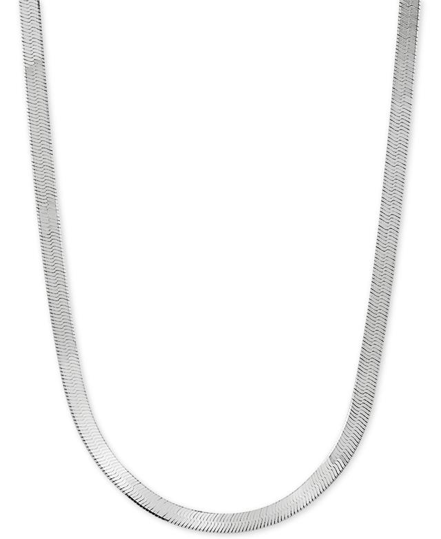 Herringbone Link 20 Chain Necklace in Sterling Silver Product Image